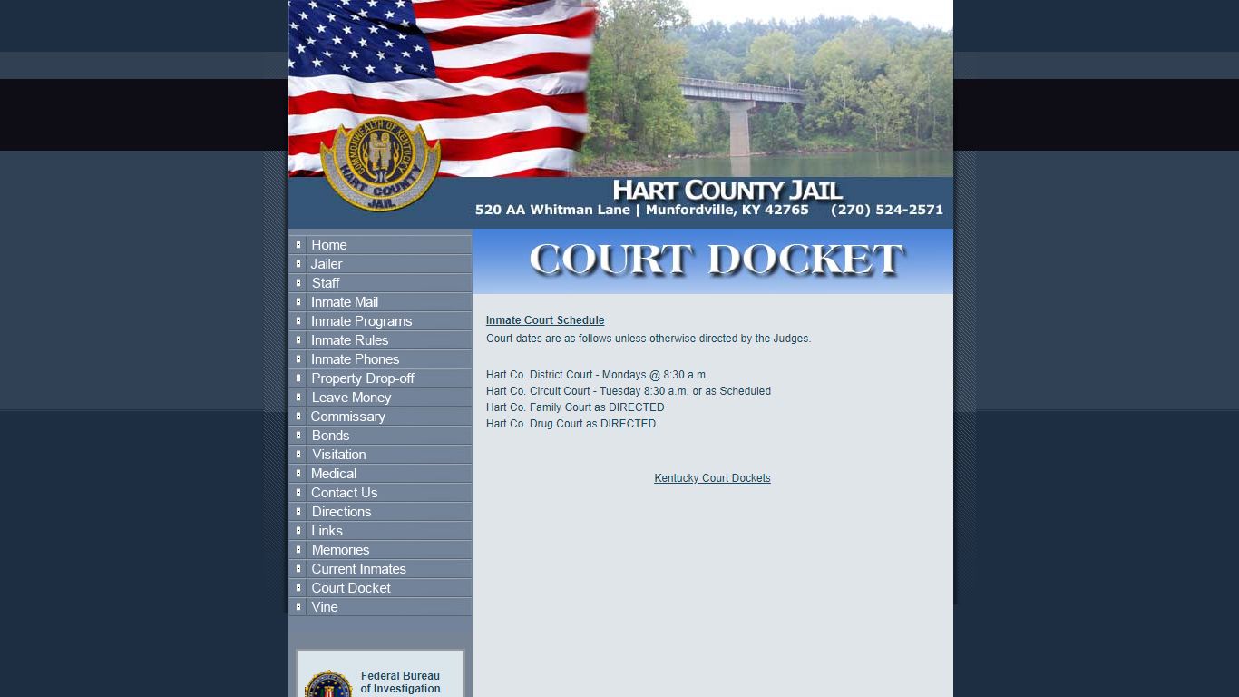 Court Docket - Welcome to the Hart County Jail Website